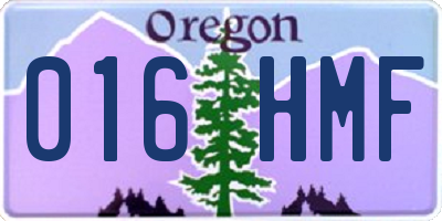 OR license plate 016HMF