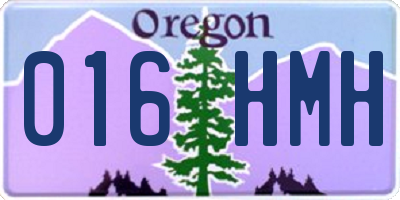 OR license plate 016HMH