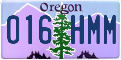 OR license plate 016HMM