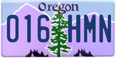 OR license plate 016HMN