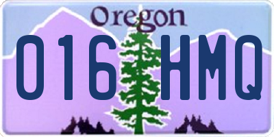 OR license plate 016HMQ