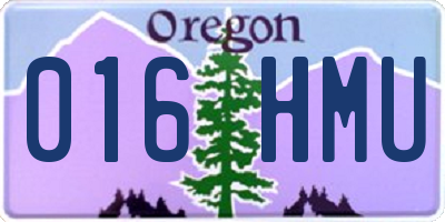 OR license plate 016HMU