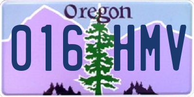 OR license plate 016HMV
