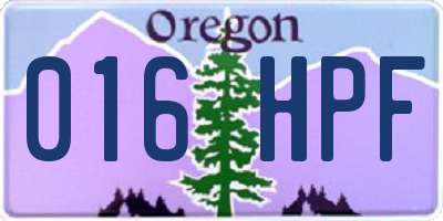 OR license plate 016HPF
