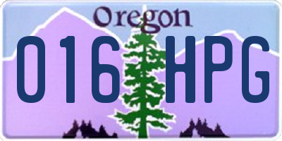 OR license plate 016HPG