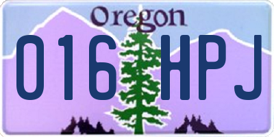 OR license plate 016HPJ