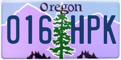 OR license plate 016HPK