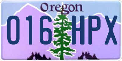 OR license plate 016HPX