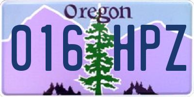 OR license plate 016HPZ
