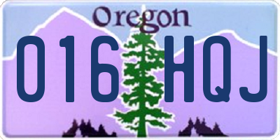 OR license plate 016HQJ