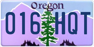 OR license plate 016HQT