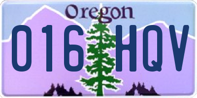 OR license plate 016HQV