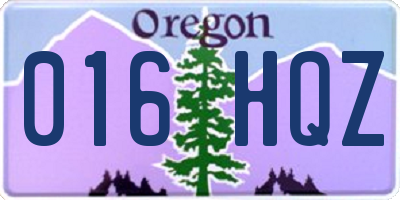 OR license plate 016HQZ