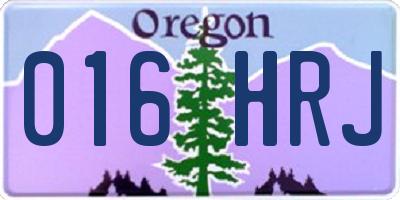 OR license plate 016HRJ