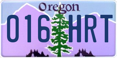 OR license plate 016HRT