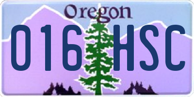 OR license plate 016HSC