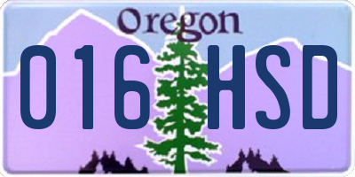 OR license plate 016HSD