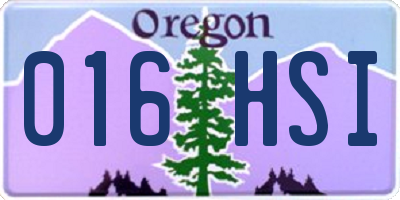 OR license plate 016HSI