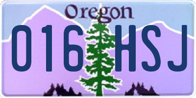 OR license plate 016HSJ