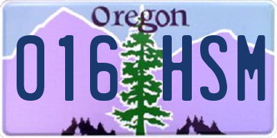 OR license plate 016HSM