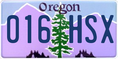 OR license plate 016HSX