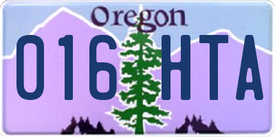 OR license plate 016HTA