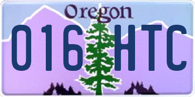 OR license plate 016HTC