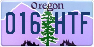 OR license plate 016HTF
