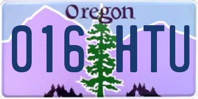 OR license plate 016HTU