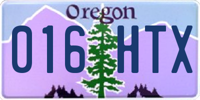 OR license plate 016HTX