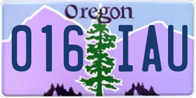 OR license plate 016IAU
