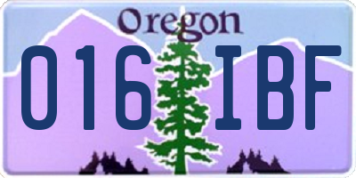 OR license plate 016IBF