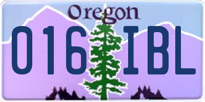 OR license plate 016IBL