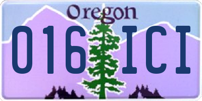 OR license plate 016ICI