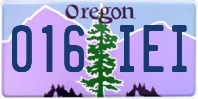 OR license plate 016IEI
