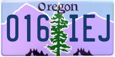 OR license plate 016IEJ