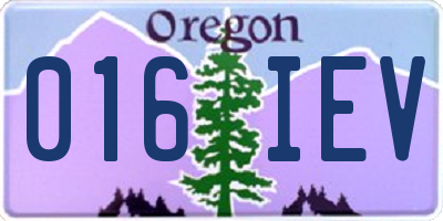 OR license plate 016IEV