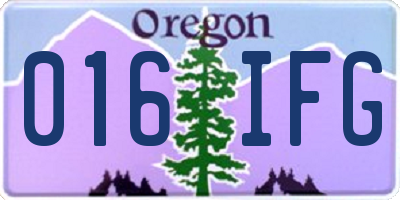 OR license plate 016IFG