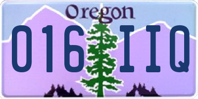 OR license plate 016IIQ