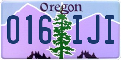 OR license plate 016IJI