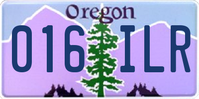 OR license plate 016ILR