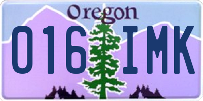OR license plate 016IMK