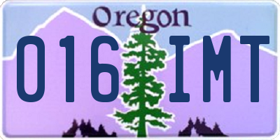 OR license plate 016IMT