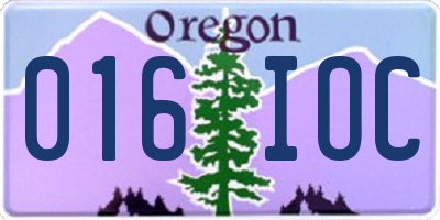 OR license plate 016IOC