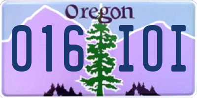 OR license plate 016IOI