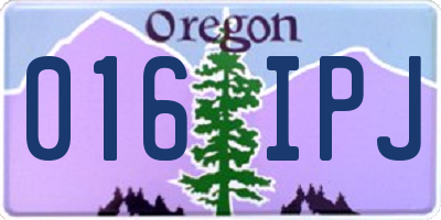 OR license plate 016IPJ