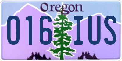 OR license plate 016IUS