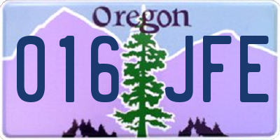 OR license plate 016JFE