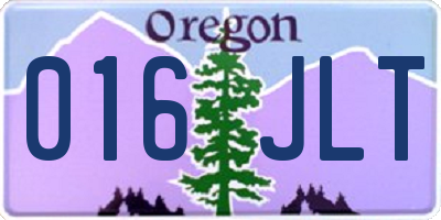 OR license plate 016JLT