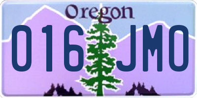 OR license plate 016JMO